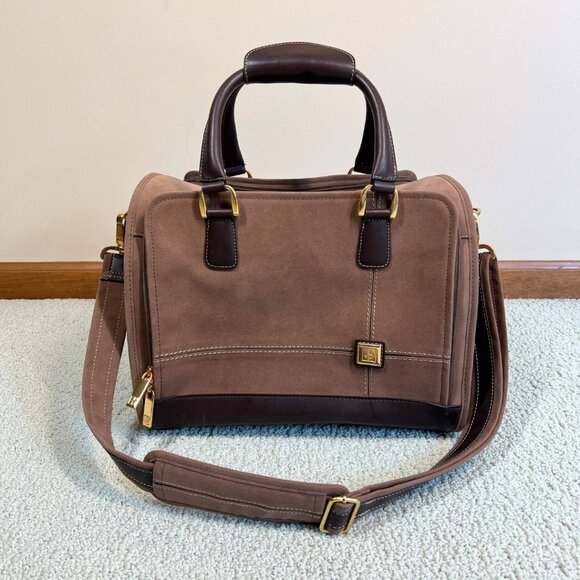 Diane Von Furstenberg Travel Bag w/ Shoulder Strap • Tan/Brown/Gold - Picture 1 of 17